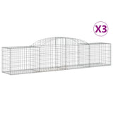 Cesti Gabbioni ad Arco 3 pz 300x50x60/80 cm Ferro Zincato