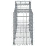 Cesti Gabbioni ad Arco 3 pz 300x50x80/100 cm Ferro Zincato