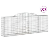 Cesti Gabbioni ad Arco 7 pz 300x50x100/120 cm Ferro Zincato