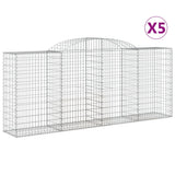 Cesti Gabbioni ad Arco 5 pz 300x50x120/140 cm Ferro Zincato
