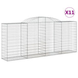 Cesti Gabbioni ad Arco 11 pz 300x50x120/140 cm Ferro Zincato