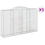 Cesti Gabbioni ad Arco 5 pz 300x50x180/200 cm Ferro Zincato
