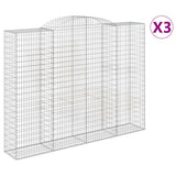 Cesti Gabbioni ad Arco 3 pz 300x50x220/240 cm Ferro Zincato
