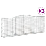 Cesti Gabbioni ad Arco 3 pz 400x50x140/160 cm Ferro Zincato