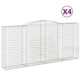 Cesti Gabbioni ad Arco 4 pz 400x50x180/200 cm Ferro Zincato
