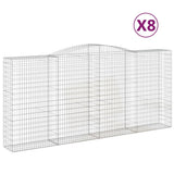 Cesti Gabbioni ad Arco 8 pz 400x50x180/200 cm Ferro Zincato