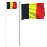 Asta e Bandiera Belgio 6,08 m Alluminio