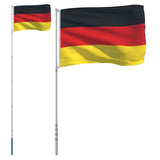 Asta e Bandiera Germania 5,5 m Alluminio