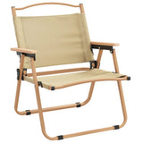 Sedie da Campeggio 2 pz Beige 54x43x59 cm Tessuto Oxford