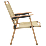Sedie da Campeggio 2 pz Beige 54x55x78 cm Tessuto Oxford