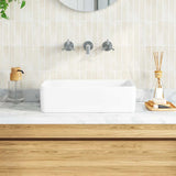 Lavandino Bianco 48x37x13 cm in Ceramica Rettangolare