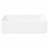 Lavandino Bianco 48x37x13 cm in Ceramica Rettangolare