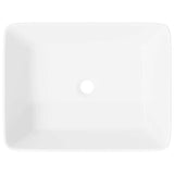 Lavandino Bianco 48x37x13 cm in Ceramica Rettangolare