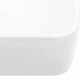 Lavandino Bianco 48x37x13 cm in Ceramica Rettangolare