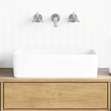 Lavandino Bianco 48x37x13 cm in Ceramica Rettangolare