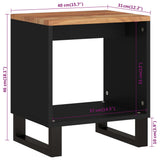 Tavolino da Soggiorno 40x31x46 cm Massello Acacia e truciolato