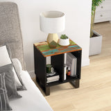Tavolino 40x31x46 cm Legno Massello Recupero e truciolato