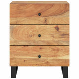 Comodino 50x33x62 cm Legno Massello Acacia e Legno truciolato