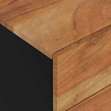 Comodino 50x33x62 cm Legno Massello Acacia e Legno truciolato