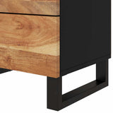 Comodino 50x33x62 cm Legno Massello Acacia e Legno truciolato