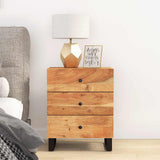 Comodino 50x33x62 cm Legno Massello Acacia e Legno truciolato