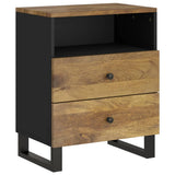 Comodino 50x33x62cm Legno Massello di Mango e Legno truciolato