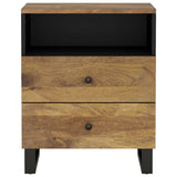 Comodino 50x33x62cm Legno Massello di Mango e Legno truciolato