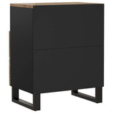 Comodino 50x33x62cm Legno Massello di Mango e Legno truciolato