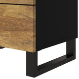 Comodino 50x33x62cm Legno Massello di Mango e Legno truciolato
