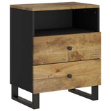 Comodino 50x33x62cm Legno Massello di Mango e Legno truciolato