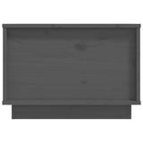 Tavolino da Salotto Grigio 40x50x35 cm Legno Massello di Pino