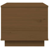 Tavolino da Salotto ambra 40x50x35 cm Legno Massello di Pino