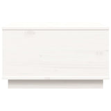 Tavolino da Salotto Bianco 60x50x35 cm Legno Massello di Pino