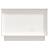 Tavolino da Salotto Bianco 60x50x35 cm Legno Massello di Pino