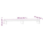 Supporto per Monitor Bianco 100x27x10 cm Legno Massello di Pino