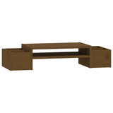 Supporto per Monitor ambra 70x27,5x15 cm Legno Massello di Pino
