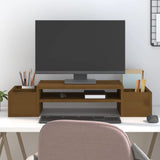 Supporto per Monitor ambra 70x27,5x15 cm Legno Massello di Pino