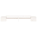Supporto per Monitor Bianco100x27,5x15cm Legno Massello di Pino