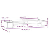 Supporto per Monitor ambra 100x27,5x15cm Legno Massello di Pino