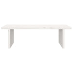 Supporto per Monitor Bianco 50x27x15 cm Legno Massello di Pino