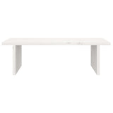 Supporto per Monitor Bianco 50x27x15 cm Legno Massello di Pino