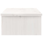 Supporto per Monitor Bianco 50x27x15 cm Legno Massello di Pino