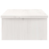 Supporto per Monitor Bianco 50x27x15 cm Legno Massello di Pino