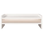 Supporto per Monitor Bianco 50x24x16 cm Legno Massello di Pino