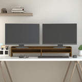 Supporto per Monitor ambra 100x24x16 cm Legno Massello di Pino