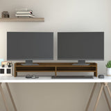 Supporto per Monitor ambra 100x24x16 cm Legno Massello di Pino