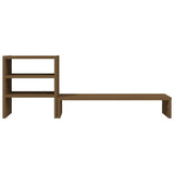 Supporto per Monitor ambra 81x20x30 cm Legno Massello di Pino