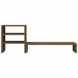 Supporto per Monitor ambra 81x20x30 cm Legno Massello di Pino
