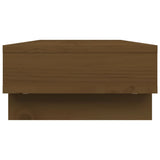 Supporto per Monitor ambra 60x27x14 cm Legno Massello di Pino
