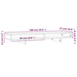Supporto per Monitor 100x27x14 cm in Legno Massello di Pino